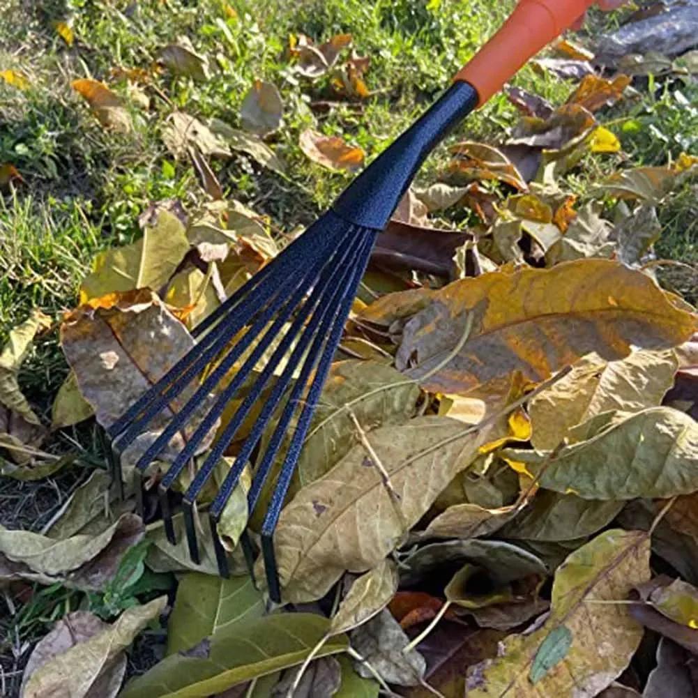 Garden Tasks Garden Rake Compact Garden Tool 9 Claw Design Comfort Grip Efficient Gardening Tool Rust Resistant