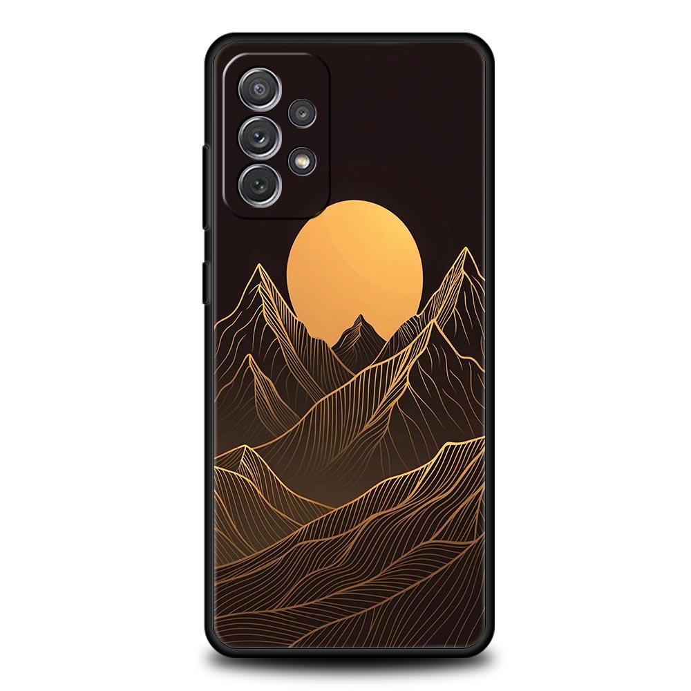 Mountain Sunrise Line Case for Samsung A57 A37 A51 A71 A21S A17 A11 A15 A25 A41 A23 A33 A53 A73 A07 A05S A13 A35 A55 5G Cover