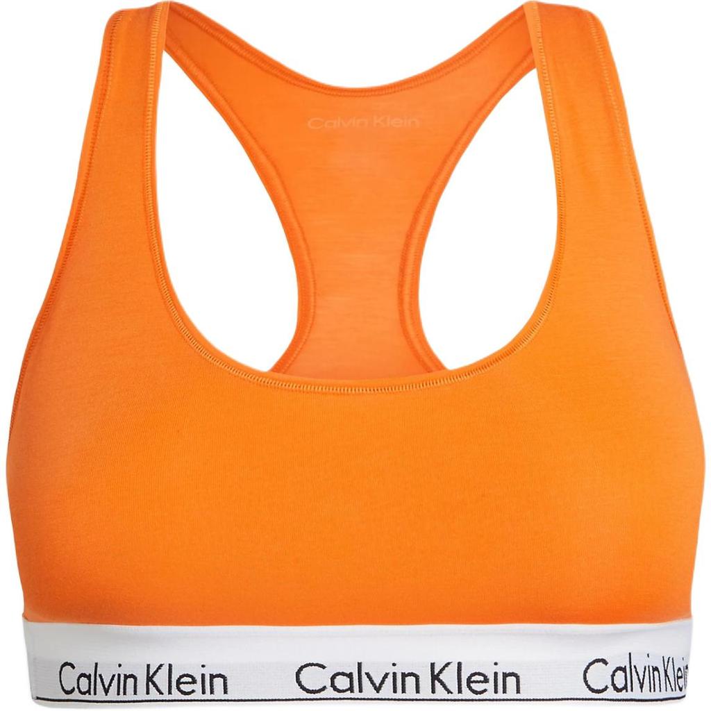 Calvin Klein Letter Logo Minimalist Breathable Comfortable Bra Women Underwear Carrot 0000F3785E-SAS