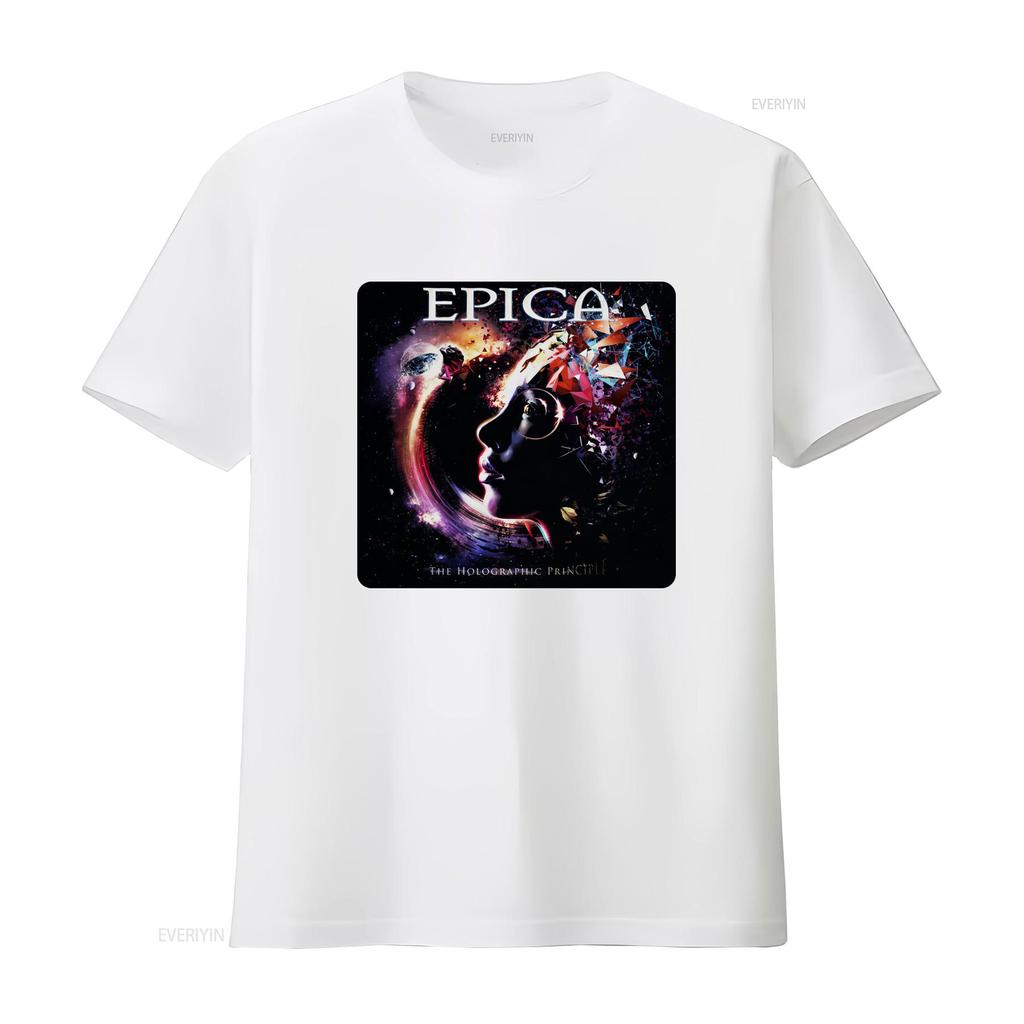 EPICA THE HOLOGRAPHIC PRINCIPLE T SHIRT NEW vintage Washed Stretched Top For Everyday Wear Breathable graphic homme fashion