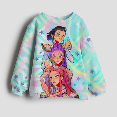 Y2k Huntrix Hoodie Manga Kids Kpop Demon Hunters Movie Fans Gift Children's Sweatshirt Cute Tiger Hoody for Boys Girls