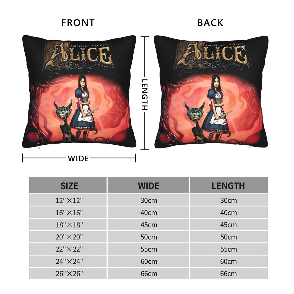 A-Alice Madness Returns Pillow Cover Game Morden Pillow Case For Living Room Chair Custom Pillowcases Gift