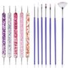 8/20Pcs Nail Art Brush Design Tip Painting Drawing Carving Dotting Pen FlatFan Liner Acrylic Gel UV Polish Tool Manicure