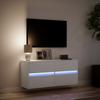 TV Wall Cabinet with LED Lighting White 100 x 31 x 45 cm