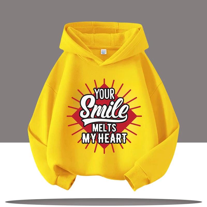 

Hip hop style cartoon printed letter printed pattern children s fashionable casual sports comfortable hoodie 100