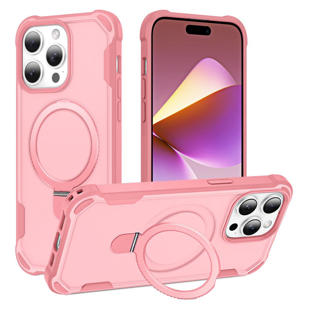For iPhone 16 Pro Max Case Compatible with MagSafe Kickstand TPU+PC Shockproof Phone Back Cover