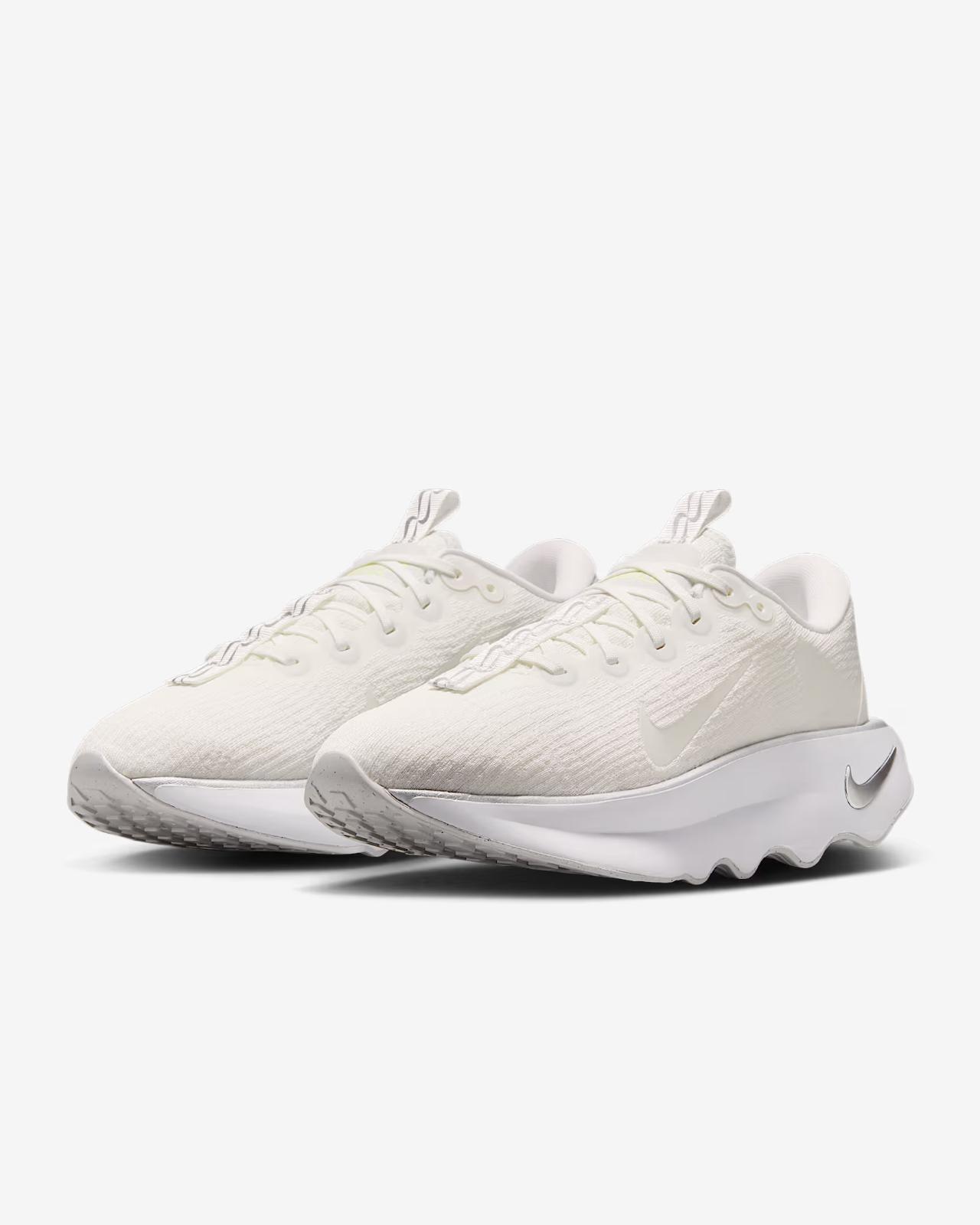 DV1238-111 Nike Motiva Summit White White Metallic Silver Summit White(Women s) 6W