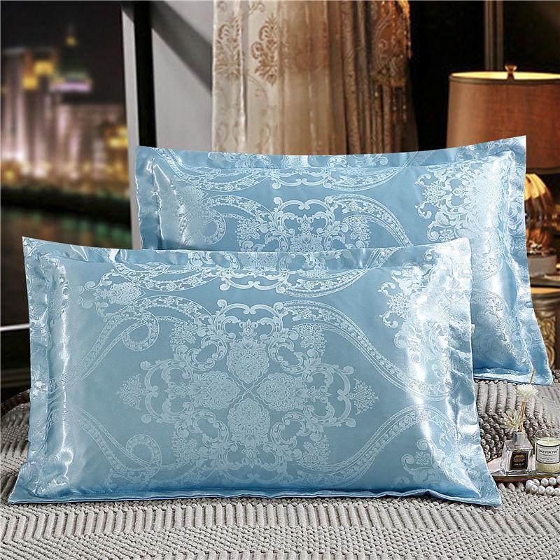 2PCS Europejski styl luksusowe żakardowe koperty poszewki na poduszki 48x74cm Poszewka na poduszkę dla dorosłych Poszewka na poduszkę dekoracyjna satynowa poszewka na poduszkę