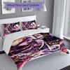 3pcs Genshin Impact Balzebub pattern bedding set duvet cover set includes duvet cover &pillowcases, perfect all season bedroom decoration & gift