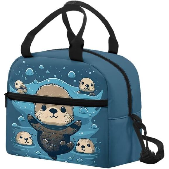 Kawaii Erdbeer-Katze Lunchtasche für Mädchen Kinder 8-10 10-12 Isoliert Lunchbox Tragbar Kühlbox Lunchbag Tragetasche Handtasche Mahlzeitenvorbereitung Organizer Arbeit Schule