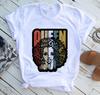 Fashion Vintage Casual Queen Print Ladies T-Shirt Summer Loose Short Sleeve White Women's Tops Graphic T Shirts Female Clothing