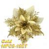 100pcs Glitter Artifical Christmas Flowers Mreey Christmas Tree Decoration Happy New Year Ornaments Xmas Fake Flowers natal