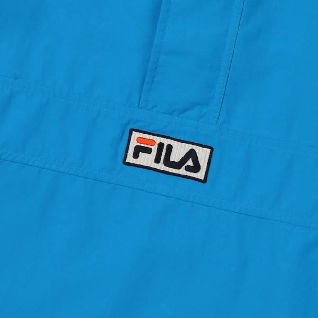 Men's FILA T-Shirts Men's Ocean Blue Stand Collar Moderate