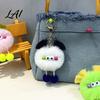Cartoon Ball Keychain Plush Keychain Fluffy Pompom with Metal Clasp Girls Backpack Charms Backpacks Handbags Keys Decorative Pendant for Men