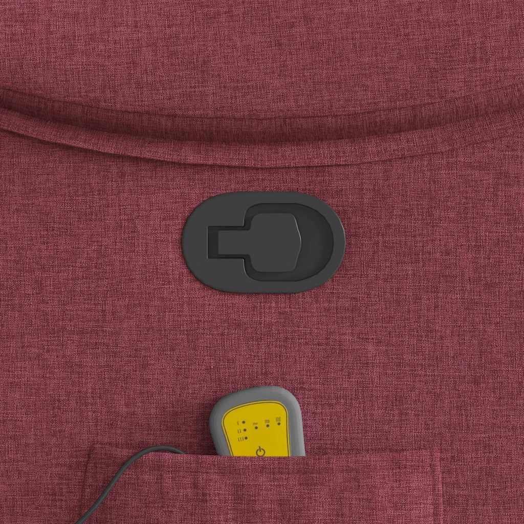 Massage Chair Burgundy Fabric