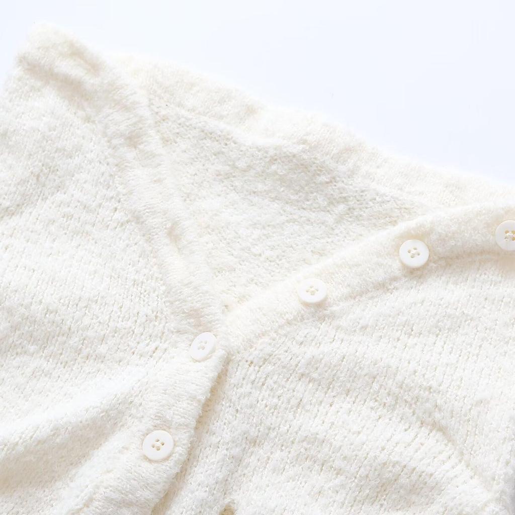 2025 Spring Women's One-Shoulder Long-Sleeve Ripped Knitted Sweater