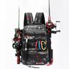 Nylon Fishing Backpack Bag Waterproof Large Capacity Fishing Tackle Storage Bag Grey/Black Double Layer Outdoor Shoulder Bag