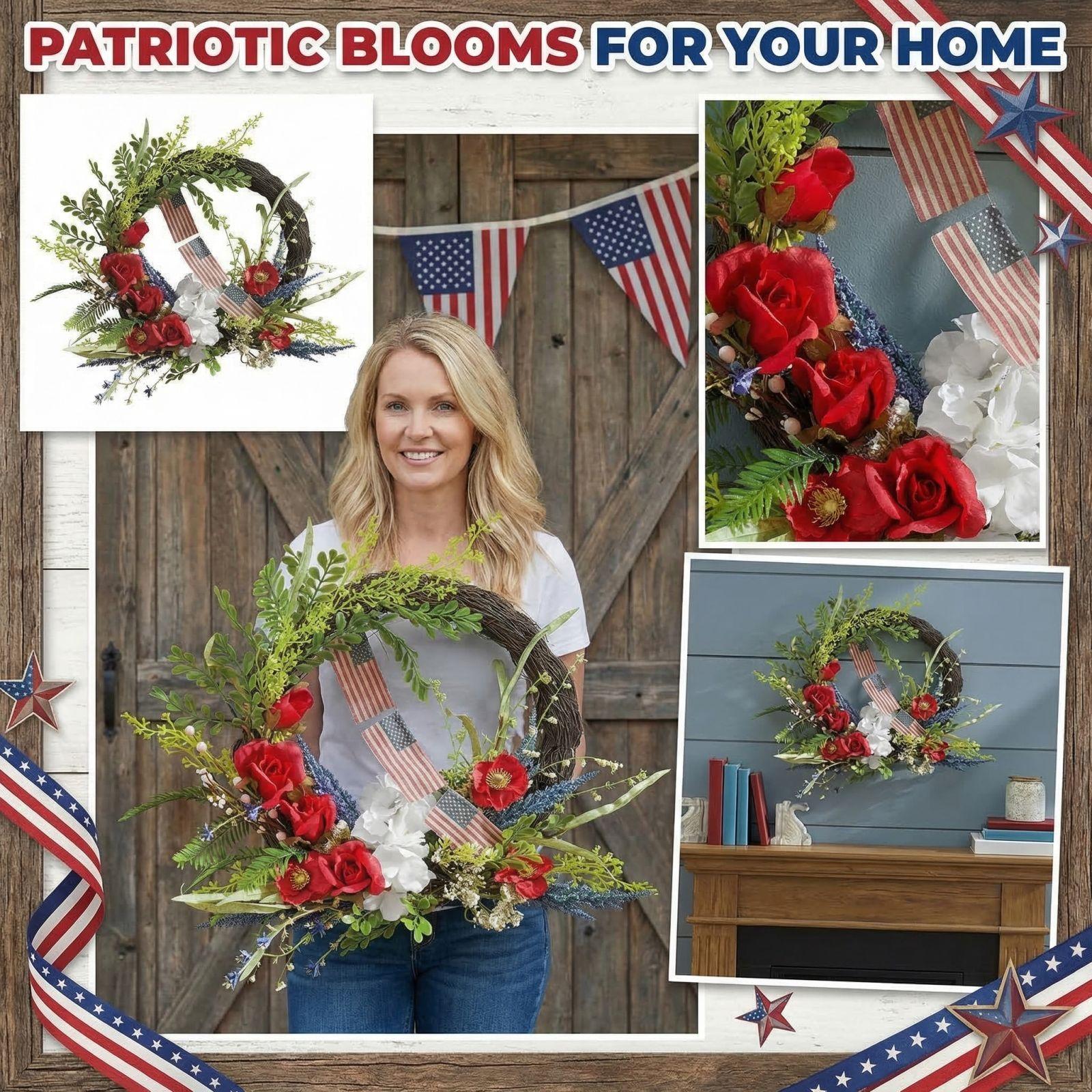 

American- Berry Star Wreath — E-commerce Store Wreath Decor One Size
