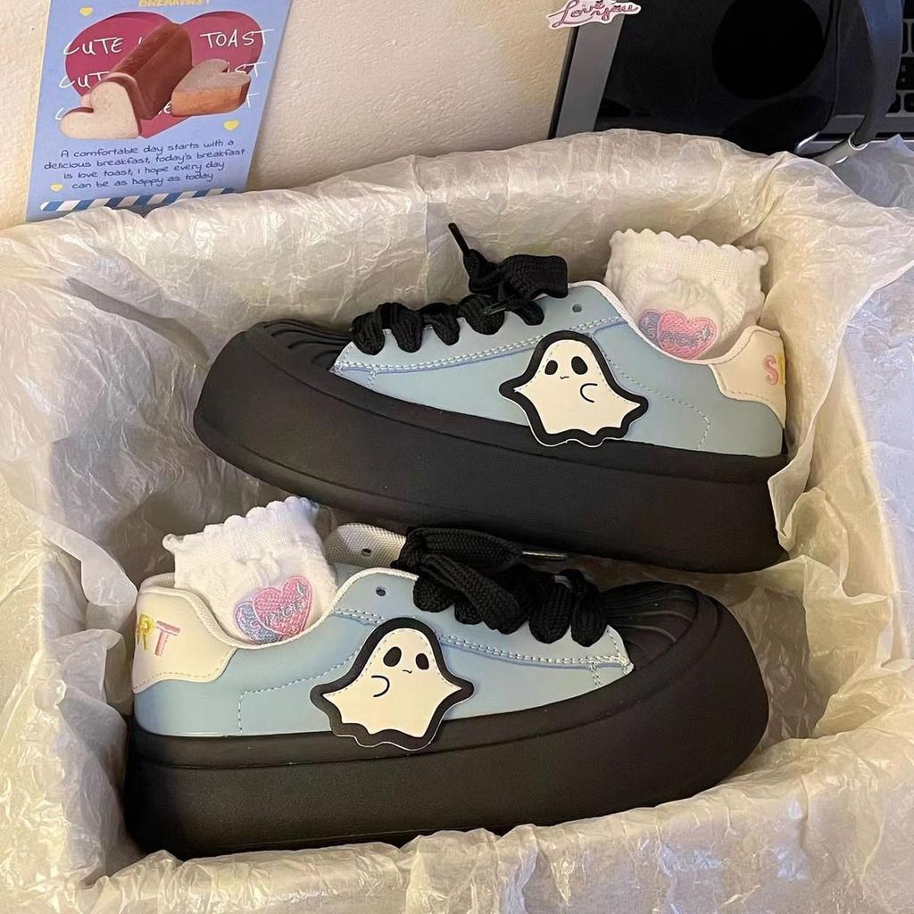 Maillard summer and autumn new casual board shoes ugly cute shell head fashion versatile casual big head shoes