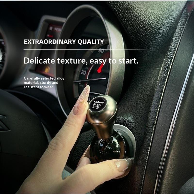 Metal Car One Button Start Lever Decor Cover Universal Push Start Switch Rocker Styling Trim For Vehicle Interior Modification