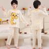 Spring & Autumn Cartoon Print Pajamas for Men & Girls – Light Homewear in Korean Style