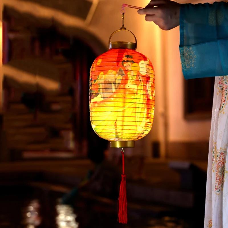 Felinar Chinezesc DIY Stil Retro Portabil Floare înflorită Lampă de Lumină Petrecere Felinare Luminoase pentru Crăciun Cadou de Anul Nou