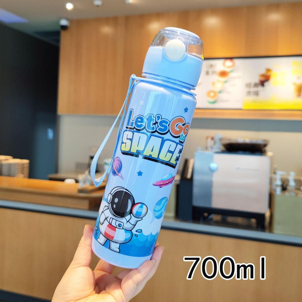 Cartoon Astronaut Portable Straw Water Cup for Kids