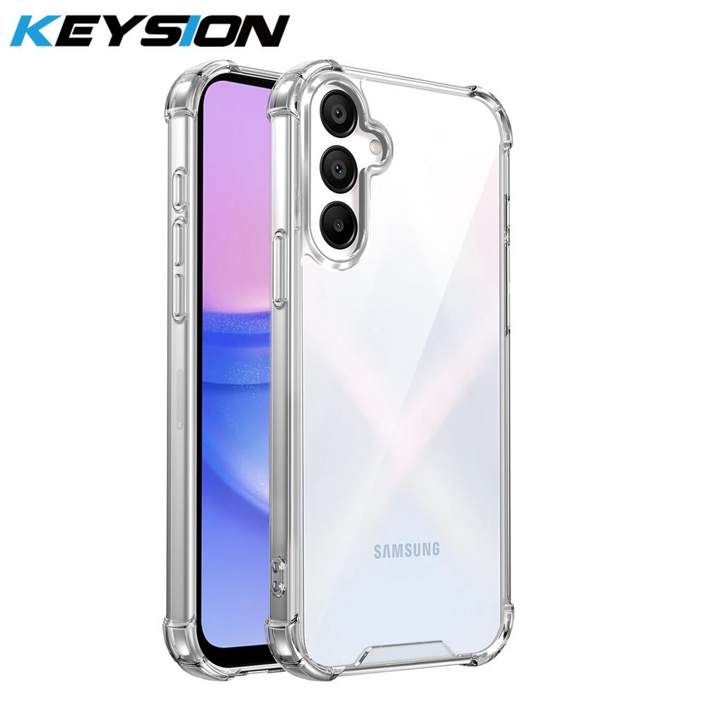 

KEYSION Four-Corners Shockproof Transparent Case for Samsung A56 5G A36 A26 Soft TPU+PC Clear Phone Cover for Galaxy A16 4G 5G for Samsung A56 5G чистый