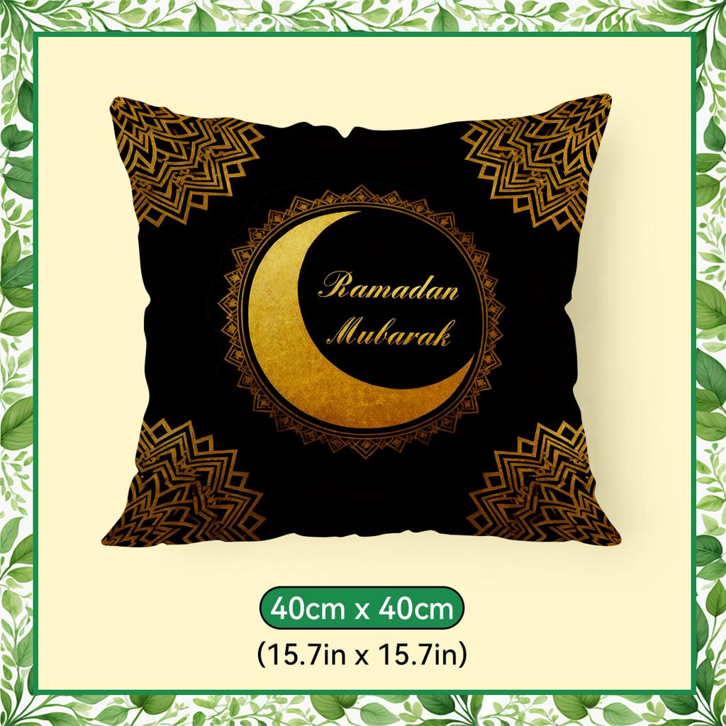 Ramadan Golden Crescent Moon Cushions Pillowcase Polyester Cushion Cover Throw Pillow Pillowcover Home Car Sofa Decor