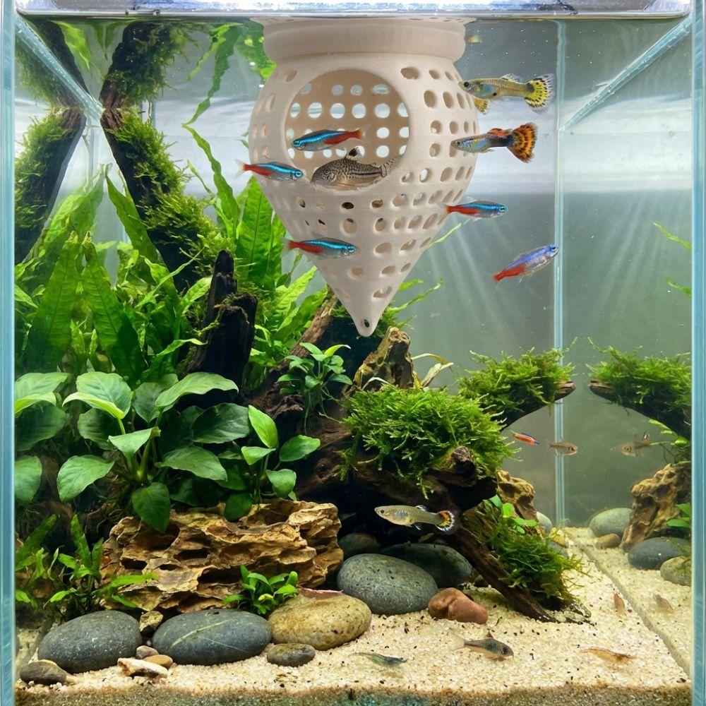 Hideout Floating Fish Hammock 3D Printed Aquarium Resting Platforms  Fish Breeding