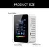 5 in 1 Air Quality Monitors Indoor Air Quality Meter Rechargeable Tester for CO2 TVOC Temperature Humidity Display