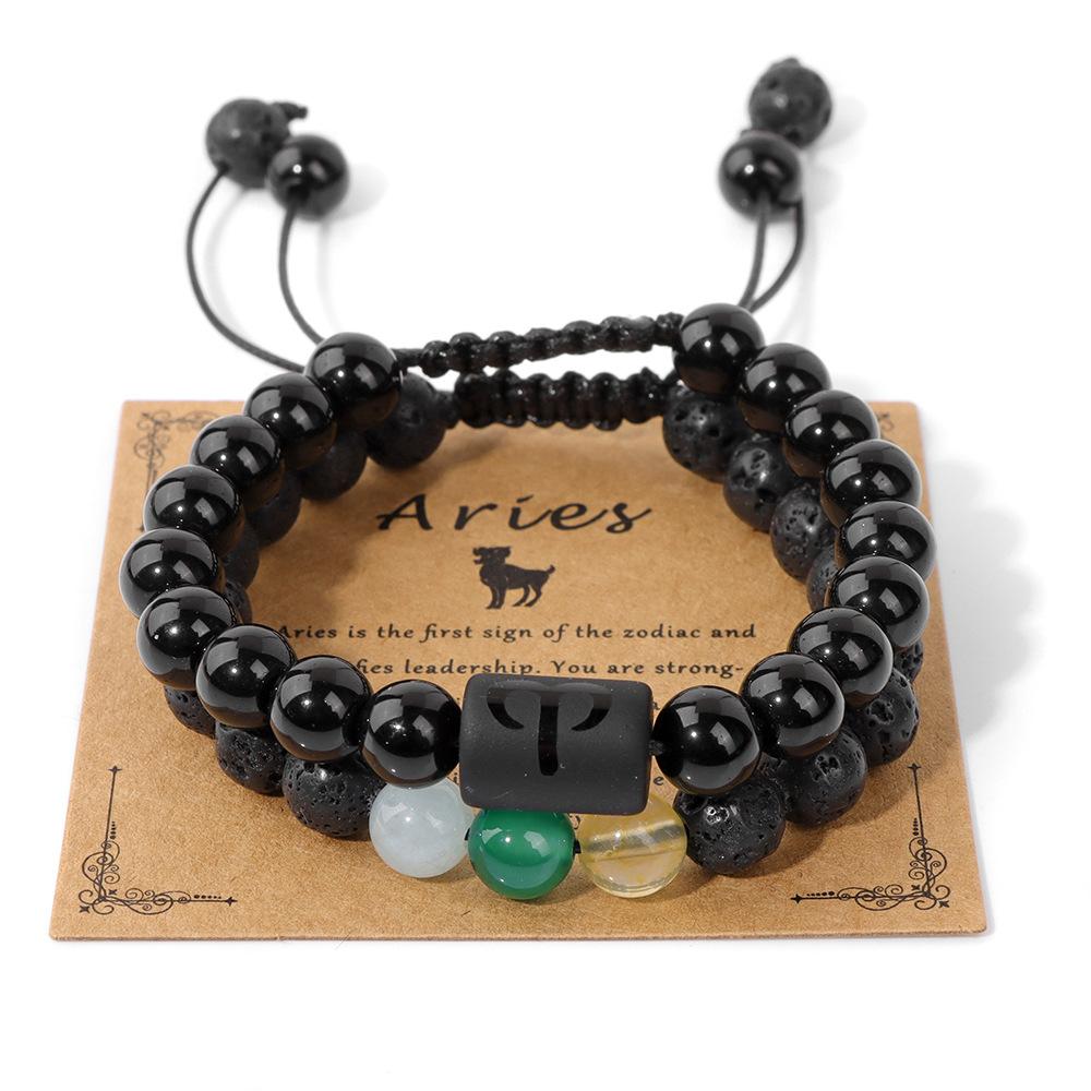 JYL TS Bracelet Men's Zodiac  Set Aligns Cosmic Energies For Favorable Outcomes