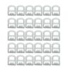 40X Truck Plastic Fasteners Clip Car Curtains Straight Pulley Buckle Rings Rivet Plastic Buckle for Car Curtains Fastener Clip