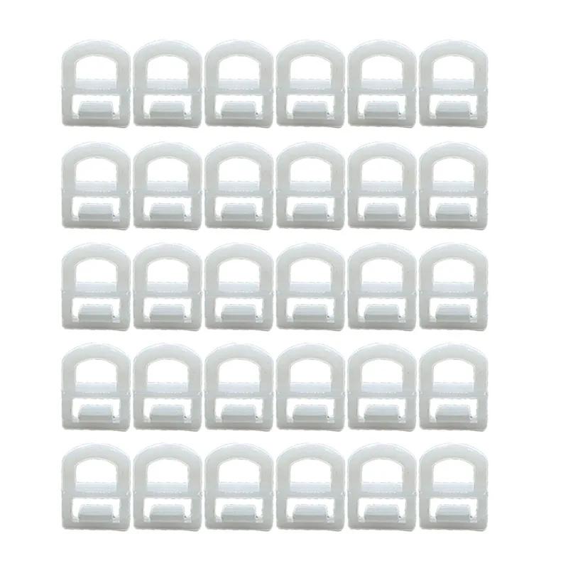40X Truck Plastic Fasteners Clip Car Curtains Straight Pulley Buckle Rings Rivet Plastic Buckle for Car Curtains Fastener Clip