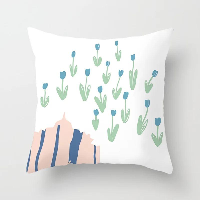 Cartoon Cute Pattern Pillowcase Office Living Room Car Ornaments Home Pillowcase