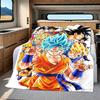 1 ks Flanelová deka s potiskem Dragon Ball Super, Vysoce kvalitní, Pro všechna roční období, Domácí dekorace, Teplo a pohodlí, Perfektní jako vánoční dárky