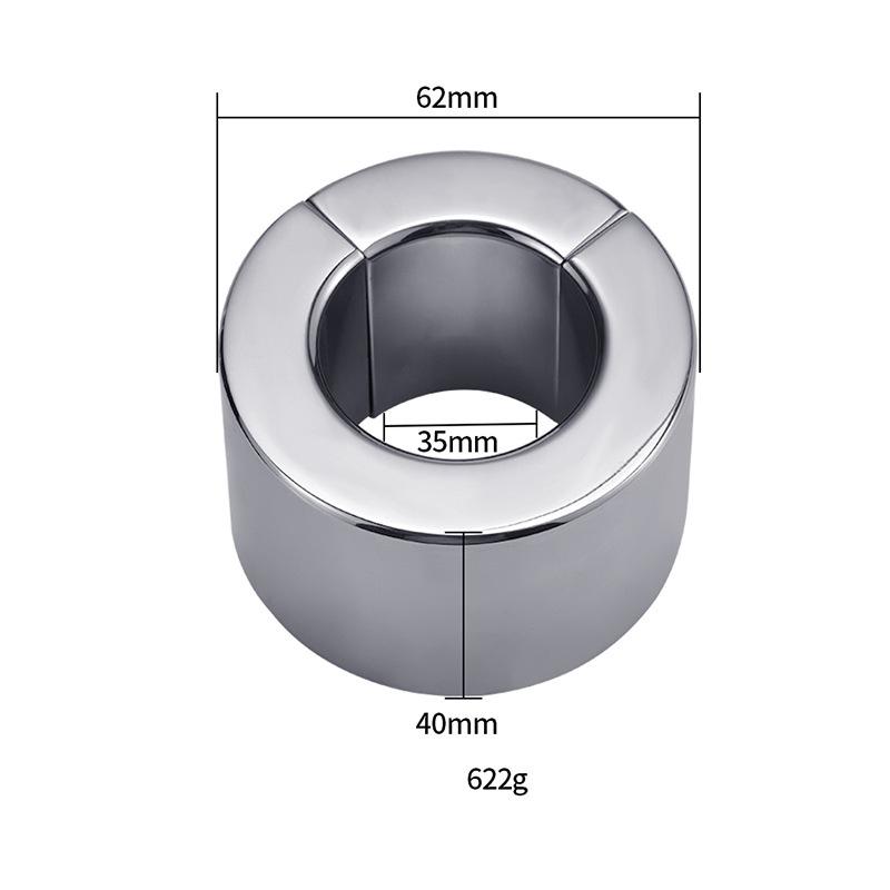 Bague Pénienne Cage à Cock Verrouillage Magnétique Métal Pendentif Scrotum Écarteur de Testicules Poids Testiculaire Contrainte Pénienne Jouets Sexuels pour Adultes pour Hommes Gay