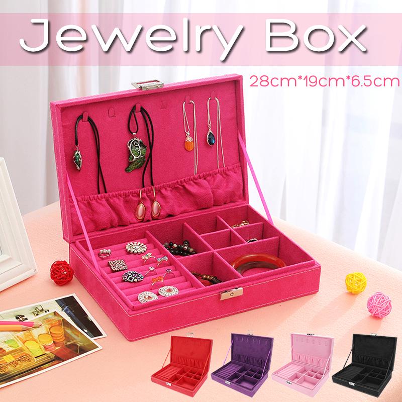 Buy Flannel Material Jewelry Box Storage Box Dressing Table Home