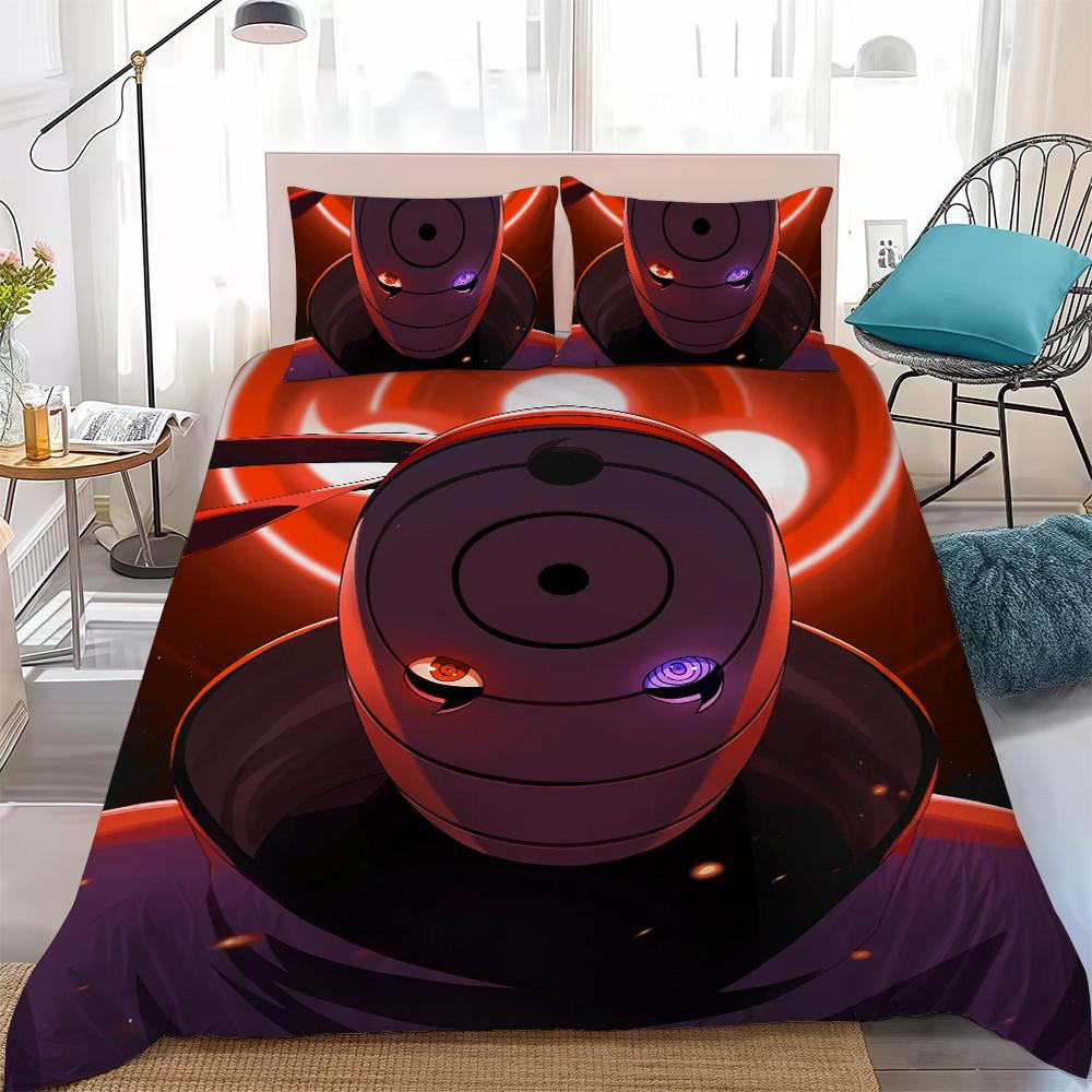 

A-anime N-Narutos Duvet Cover Set Home Style Bedding Soft Laundry Cotton Bed 3 Piece Set Student Dormitory Gift 135x200cm