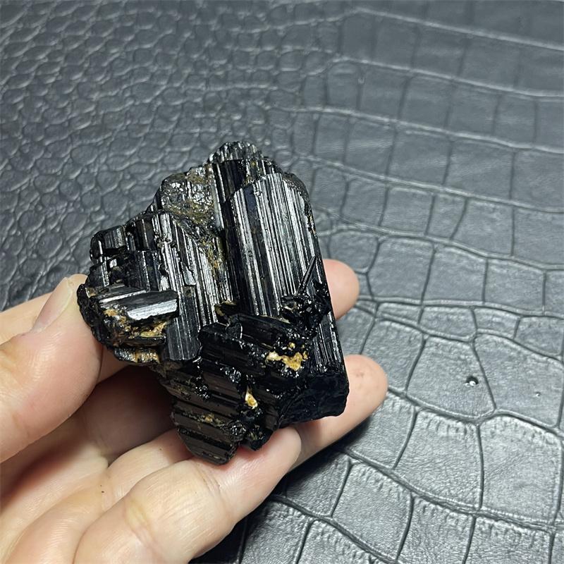 Natural Raw Stone Black Tourmaline With Clear Quartz Mineral Specimen Quartz Crystal Healing Teaching Collection Home Decor Gift