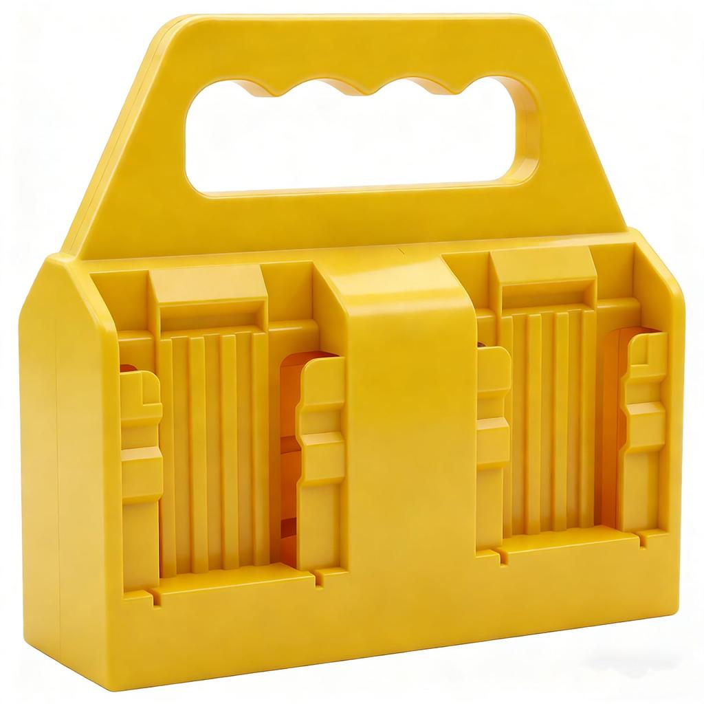 4-slot Battery Storage Rack Compatible with For BL1830/M-18 18V Li-ion Battery Heavy-duty ABS Portable Storage Case with Handle