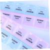 Generic 2-piece case weekly portable storage box lightweight design organizing tablets jewelry small items.