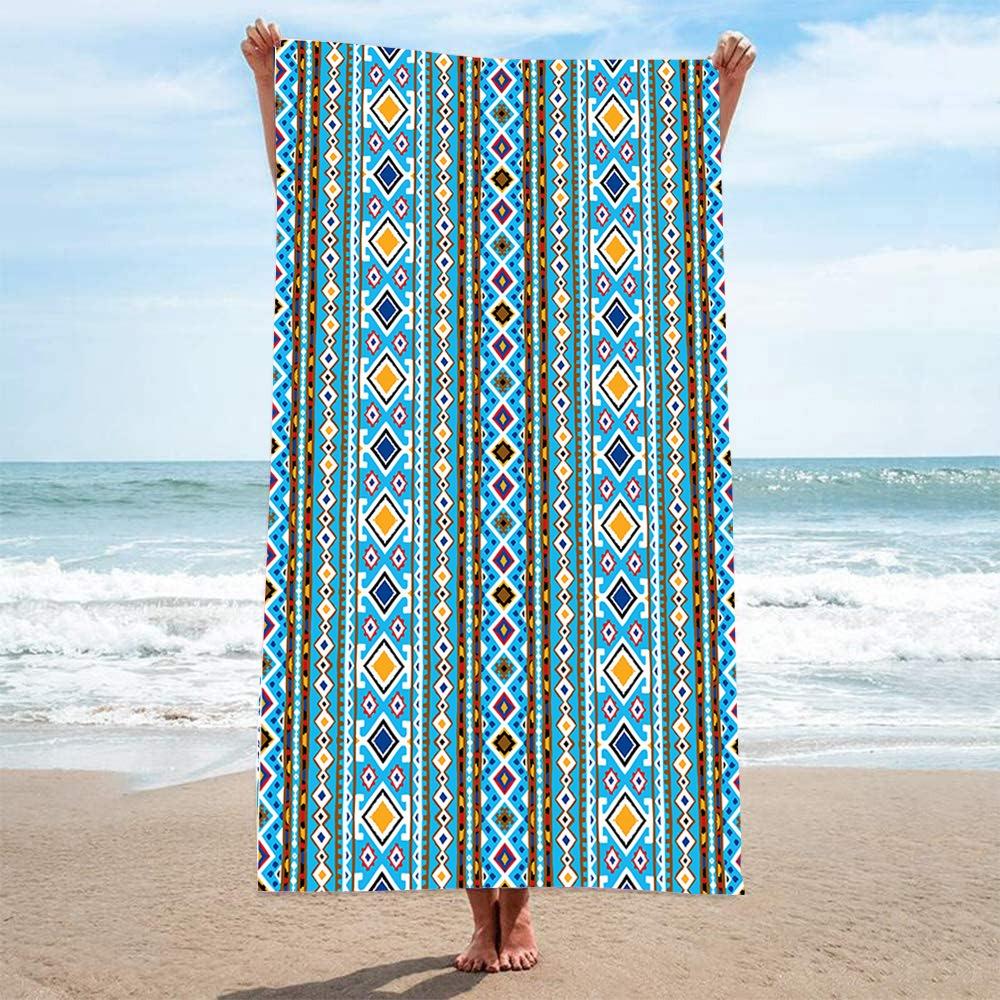 Tropical Fish Coral Reef Beach Towel Underwater World Marine Life Bath Towel Sand Free Quick Dry Blanket for Summer Seaside