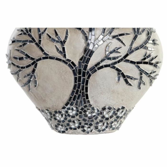 Objet Décoratif - Arbre En Verre Noir Et Beige - 30 X 15 X 33,5 Cm - Contemporain