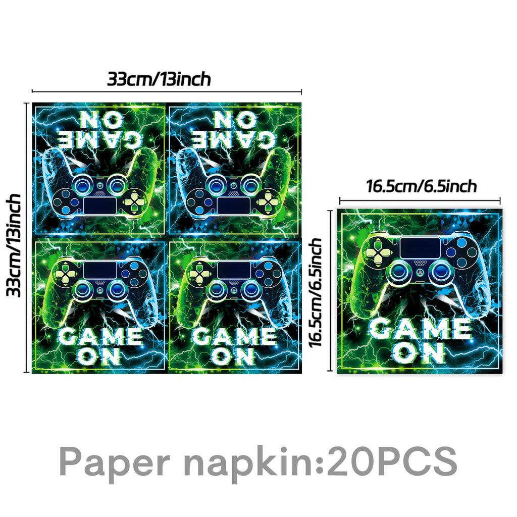Customized Game-Themed Party Supplies, Birthday Party Decorations, Arrangements, Props, Paper Plates, Paper Cups, Tablecloths, Paper Towels, Banners