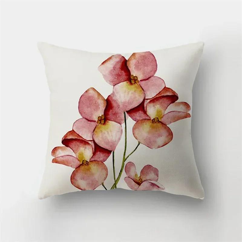 Bank Huisdecoratie Dieren Kussensloop Natuurlijke Bladeren Bloemenlandschap Kussenhoes Kort Pluche