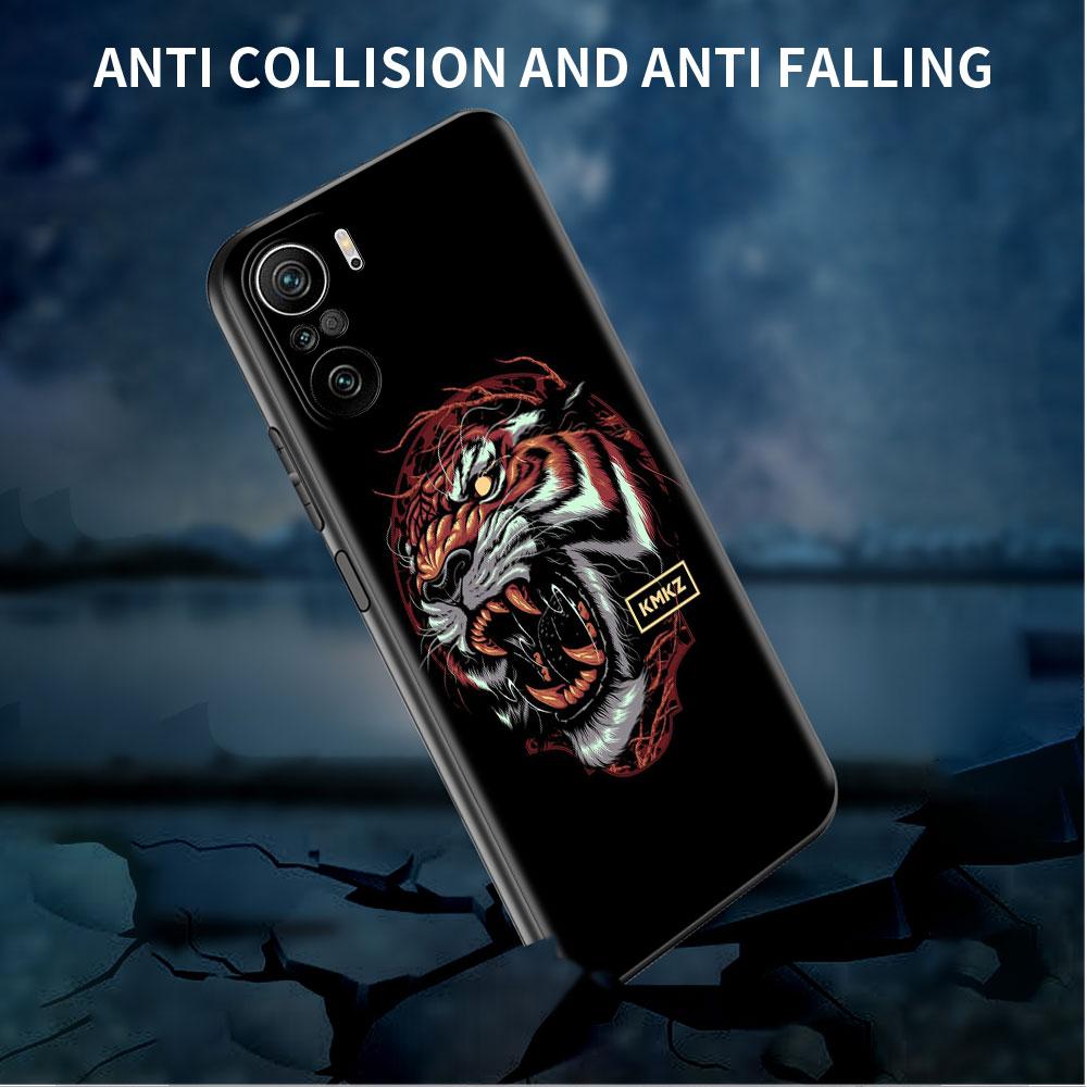 Case For Xiaomi Redmi Note 11 9S 10 9 8 7 9A 9C 9i K40 8T 10C 9T K50 Silicone Phone Shell Tiger Animal