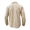 Men's Casual Long Sleeve Button-Down Collar Pullover Shirt with Pocket, Cotton-Linen for Everyday Wear