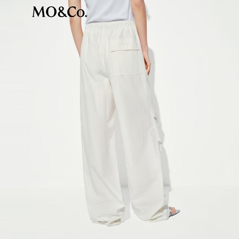 MO&Co. Women's Drawstring Parachute Cargo Pants
