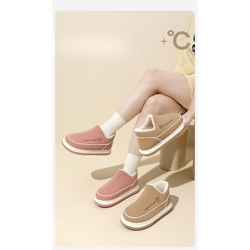 New Thick-soled and Fleece Warm Couple High-top Cotton Shoes for Women